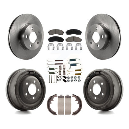 Front Rear Disc Brake Rotors Ceramic Pads And Drum Kit (7Pc) For Ford Ranger Mazda B4000 K8C-102317
