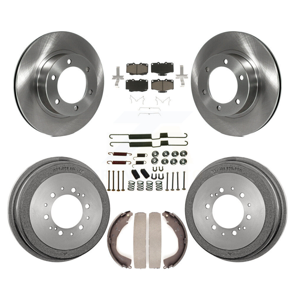Front Rear Disc Brake Rotors Ceramic Pads And Drum Kit (7Pc) For Toyota 4Runner K8C-102327