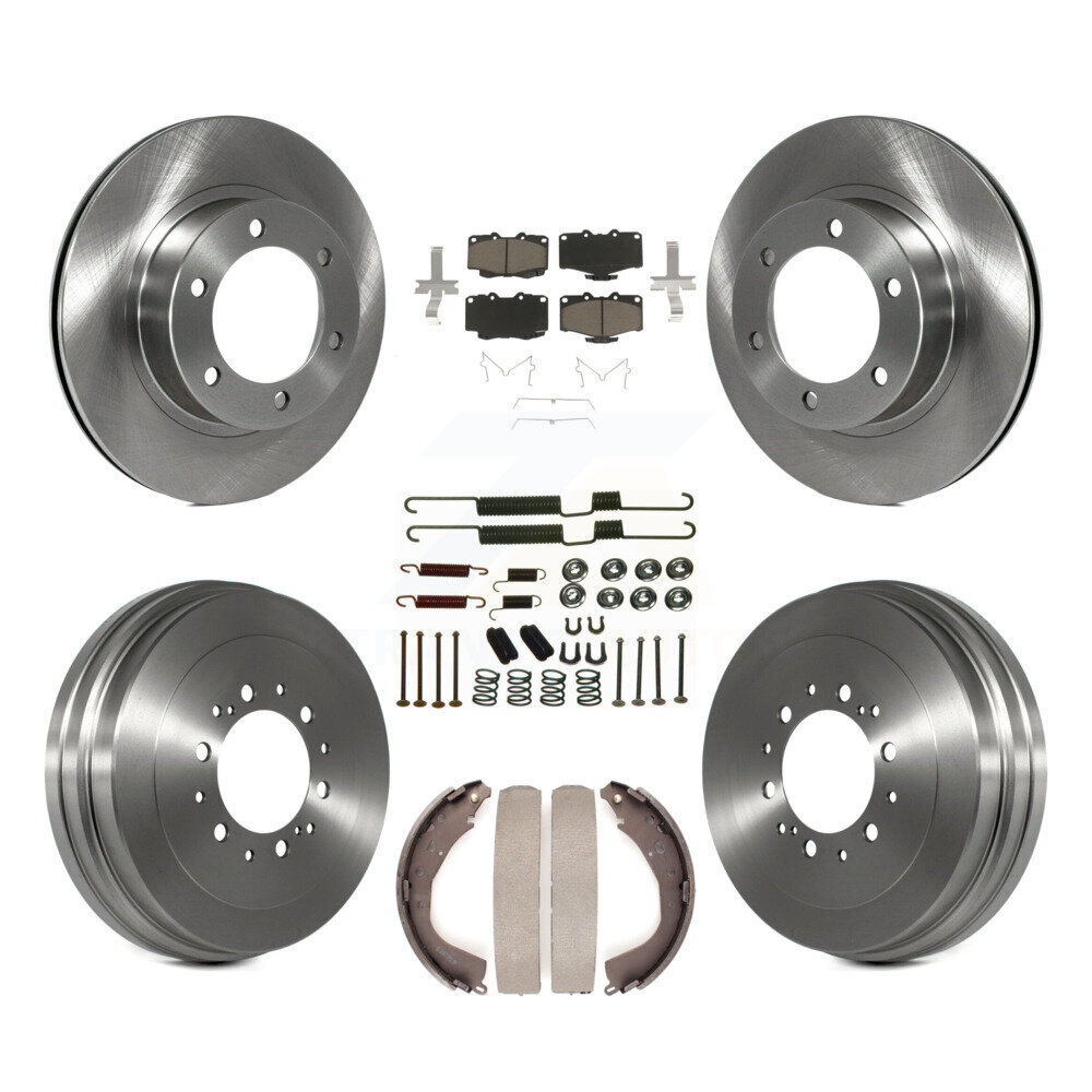 Front Rear Disc Brake Rotors Ceramic Pads And Drum Kit (7Pc) For Toyota 4Runner K8C-102329