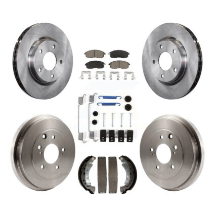 Front Rear Disc Brake Rotors Ceramic Pads And Drum Kit (7Pc) For Nissan Sentra K8C-102336