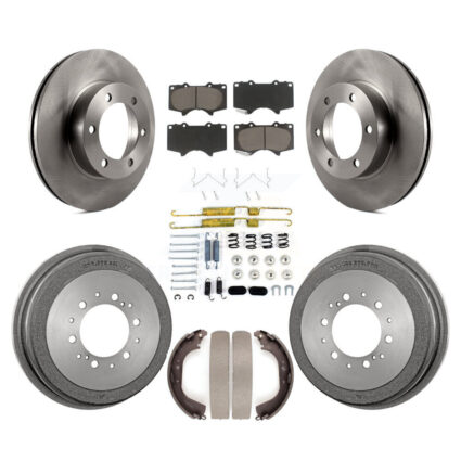 Front Rear Disc Brake Rotors Ceramic Pads And Drum Kit (7Pc) For Toyota Tundra K8C-102338