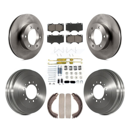 Front Rear Disc Brake Rotors Ceramic Pads And Drum Kit (7Pc) For 2004-2006 Toyota Tundra K8C-102339