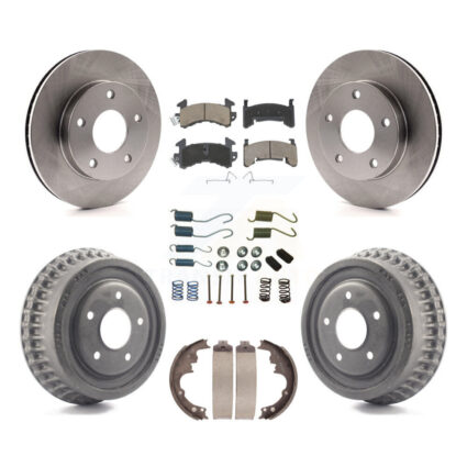 Front Rear Brake Rotors Ceramic Pad Drum Kit (7Pc) For Chevrolet S10 GMC S15 Blazer Jimmy K8C-102340
