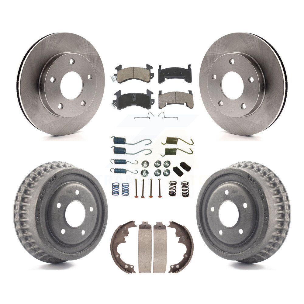 Front Rear Brake Rotors Ceramic Pad Drum Kit (7Pc) For Chevrolet S10 GMC S15 Blazer Jimmy K8C-102340