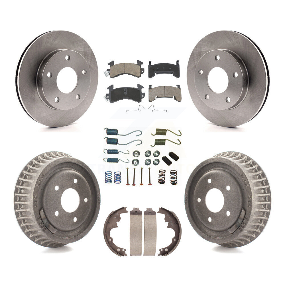 Front Rear Brake Rotor Ceramic Pad And Drum Kit (7Pc) For Chevrolet S10 GMC Sonoma Blazer K8C-102341