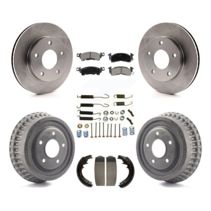 Front Rear Disc Brake Rotors Ceramic Pads And Drum Kit (7Pc) For GMC Jimmy K8C-102342