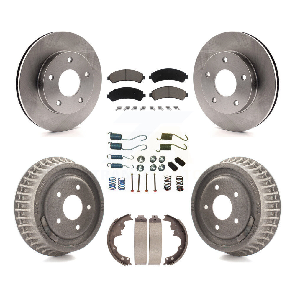 Front Rear Brake Rotor Ceramic Pad And Drum Kit (7Pc) For 1997 Chevrolet Blazer GMC Jimmy K8C-102343
