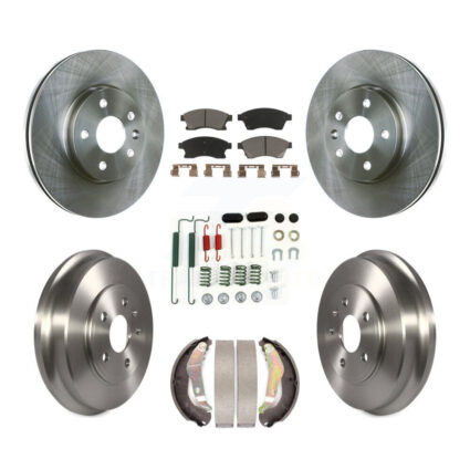 Front Rear Disc Brake Rotors Ceramic Pads And Drum Kit (7Pc) For Chevrolet Sonic K8C-102345