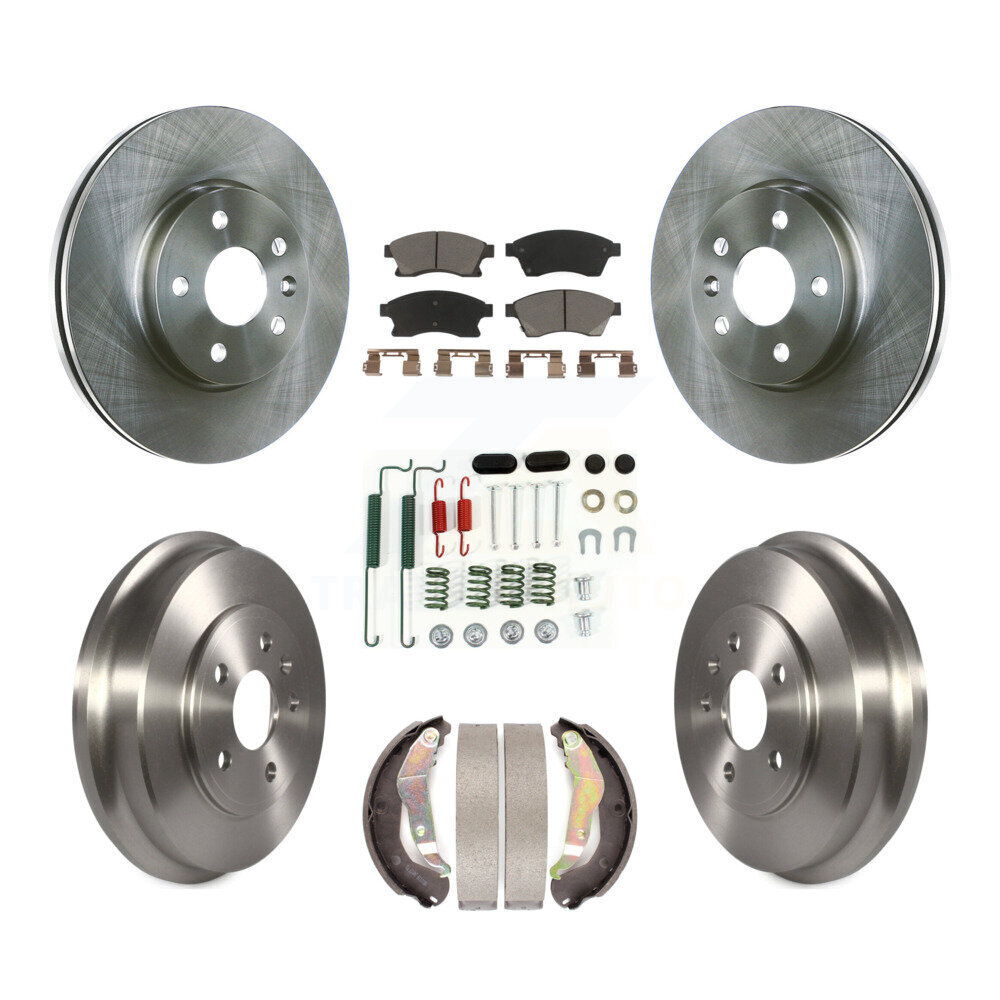 Front Rear Disc Brake Rotors Ceramic Pads And Drum Kit (7Pc) For Chevrolet Sonic K8C-102345