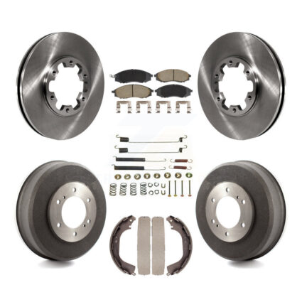 Front Rear Disc Brake Rotors Ceramic Pads And Drum Kit (7Pc) For Nissan Xterra Frontier K8C-102348