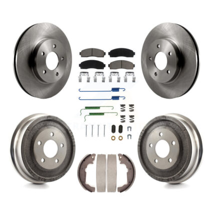 Front Rear Disc Brake Rotor Ceramic Pad & Drum Kit (7Pc) For Saturn Vue Chevrolet Equinox K8C-102349
