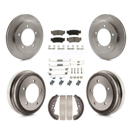 Front Rear Brake Rotor Ceramic Pad And Drum Kit (7Pc) For Chevrolet Tracker Suzuki Vitara K8C-102350