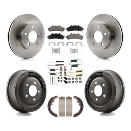 Front Rear Brake Rotor Ceramic Pad & Drum Kit (7Pc) For Ford Ranger Mazda B4000 B3000 4WD K8C-102353