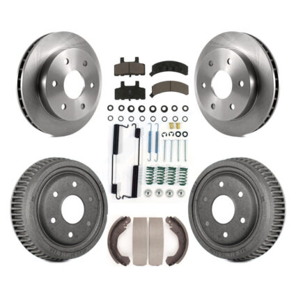 Front Rear Brake Rotors Ceramic Pad & Drum Kit (7Pc) For Chevrolet K1500 GMC Yukon Blazer K8C-102367