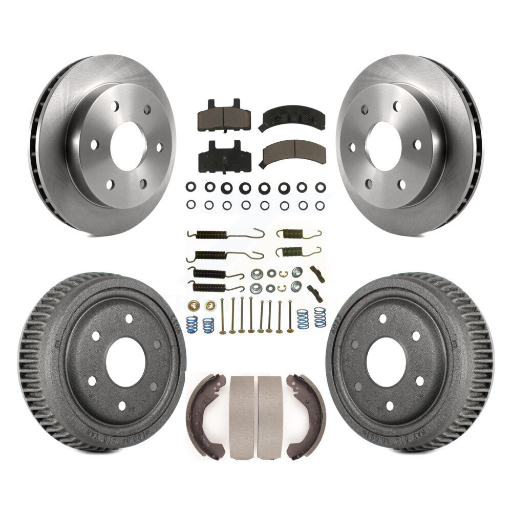 Front Rear Disc Brake Rotor Ceramic Pad Drum Kit (7Pc) For 1992-1994 Chevrolet Blazer 4WD K8C-102368