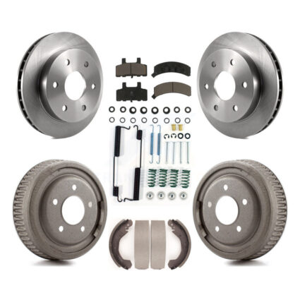 Front Rear Disc Brake Rotors Ceramic Pads And Drum Kit (7Pc) For GMC Yukon 4WD K8C-102372