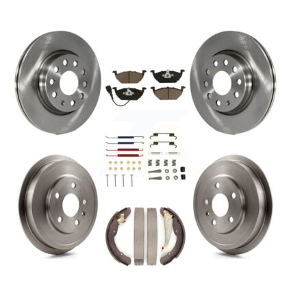Front Rear Brake Rotor Ceramic Pad & Drum Kit (7Pc) For Volkswagen Jetta rear brakes K8C-102380