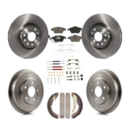 Front Rear Brake Rotor Ceramic Pad & Drum Kit (7Pc) For Volkswagen Jetta rear brakes K8C-102381