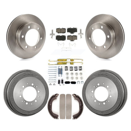 Front Rear Brake Rotor Ceramic Pad And Drum Kit (7Pc) For Toyota Tacoma With 6 Lug Wheels K8C-102384
