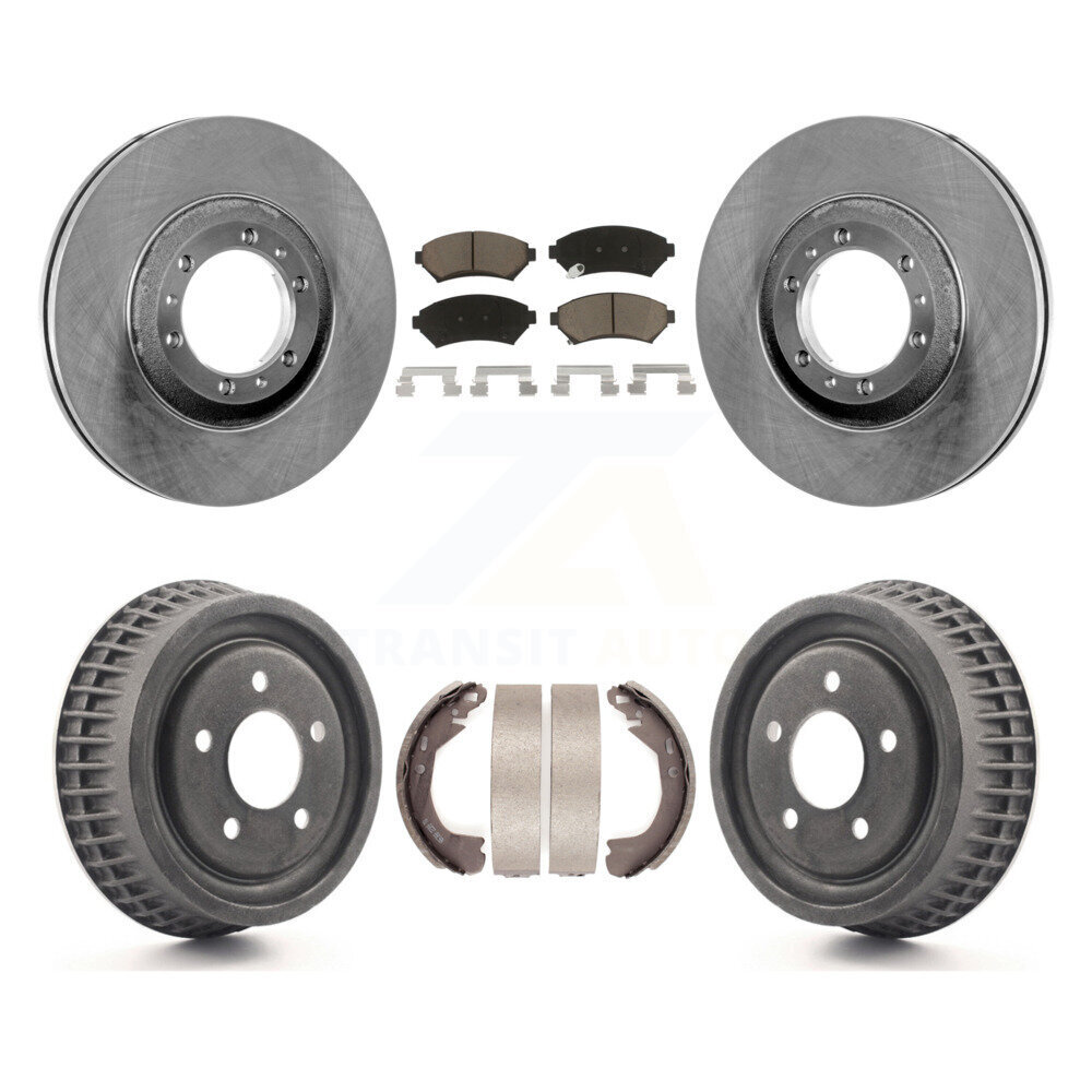 Front Rear Brake Rotor Ceramic Pad & Drum Kit For Pontiac Montana Buick Century Chevrolet K8C-102385