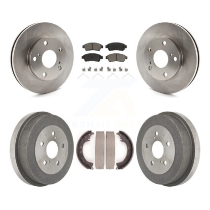 Front Rear Disc Brake Rotors Ceramic Pads And Drum Kit For Toyota Camry 2.2L K8C-102386