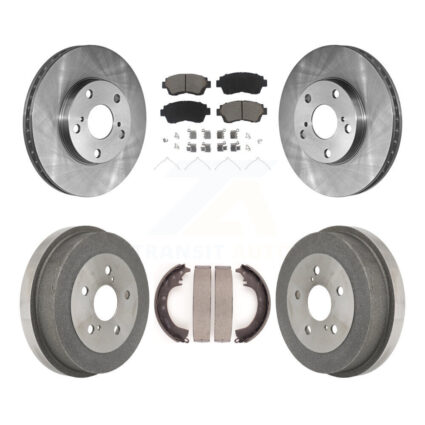 Front Rear Disc Brake Rotors Ceramic Pads And Drum Kit For Toyota Camry K8C-102387