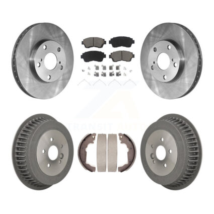 Front Rear Disc Brake Rotors Ceramic Pads And Drum Kit For 1998-2003 Toyota Sienna K8C-102388