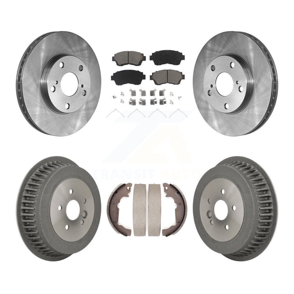 Front Rear Disc Brake Rotors Ceramic Pads And Drum Kit For 1998-2003 Toyota Sienna K8C-102388