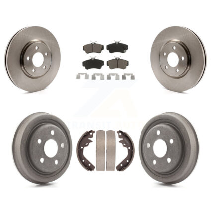 Front Rear Disc Brake Rotors Ceramic Pads And Drum Kit For 2003 Dodge Neon SRT-4 K8C-102391