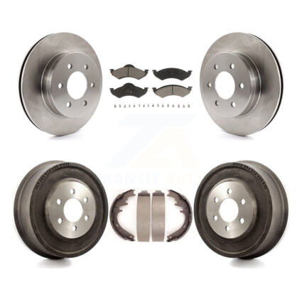 Front Rear Disc Brake Rotors Ceramic Pads And Drum Kit For 2000-2002 Dodge Dakota Durango K8C-102392