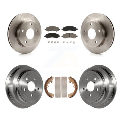 Front Rear Disc Brake Rotor Ceramic Pad & Drum Kit For Dakota Dodge Ram Mitsubishi Raider K8C-102394