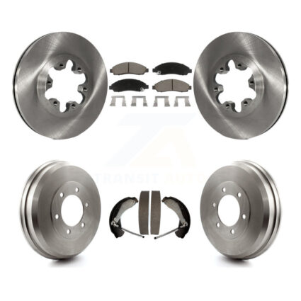 Front Rear Brake Rotor Ceramic Pad Drum Kit For Chevrolet Colorado GMC Canyon Isuzu i-280 K8C-102395
