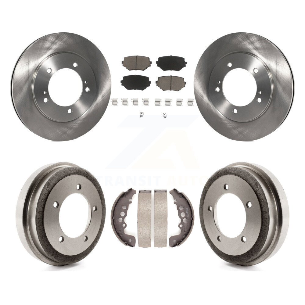 Front Rear Disc Brake Rotors Ceramic Pads And Drum Kit For Suzuki Grand Vitara K8C-102396