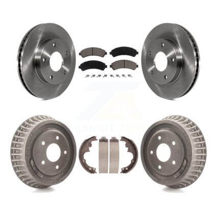 Front Rear Disc Brake Rotors Ceramic Pads And Drum Kit For 1998-2003 Chevrolet S10 4WD K8C-102400