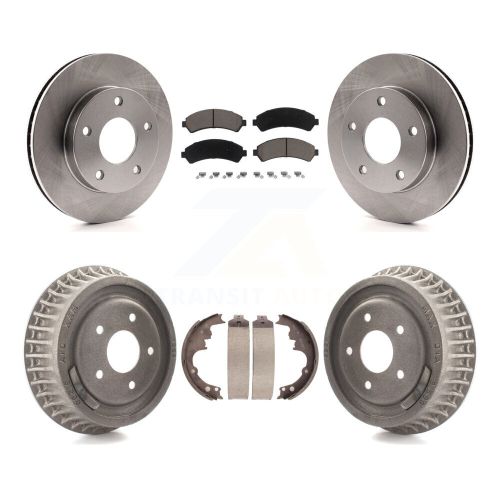 Front Rear Disc Brake Rotors Ceramic Pad And Drum Kit For 1997 Chevrolet Blazer GMC Jimmy K8C-102401