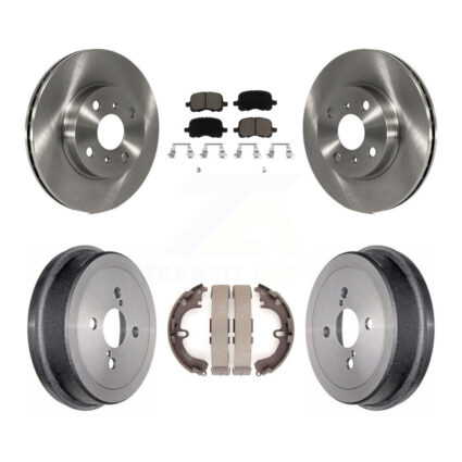 Front Rear Disc Brake Rotors Ceramic Pads And Drum Kit For Toyota Corolla Chevrolet Prizm K8C-102402