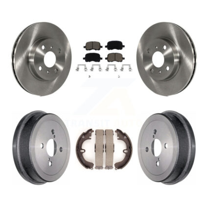Front Rear Disc Brake Rotors Ceramic Pads And Drum Kit For Toyota Corolla K8C-102403