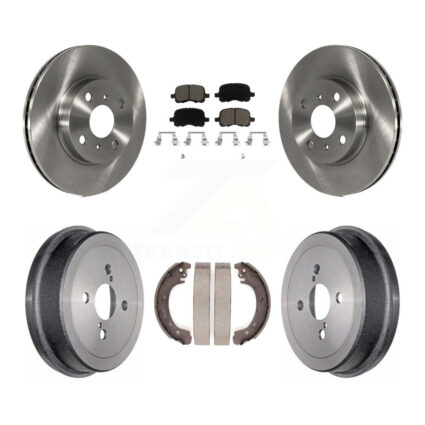 Front Rear Disc Brake Rotors Ceramic Pads And Drum Kit For 2002 Toyota Corolla From 04 02 K8C-102404