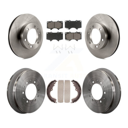 Front Rear Disc Brake Rotors Ceramic Pads And Drum Kit For Toyota Tacoma K8C-102410