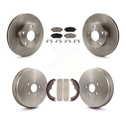 Front Rear Disc Brake Rotors Ceramic Pad And Drum Kit For Toyota Tacoma With 5 Lug Wheels K8C-102411