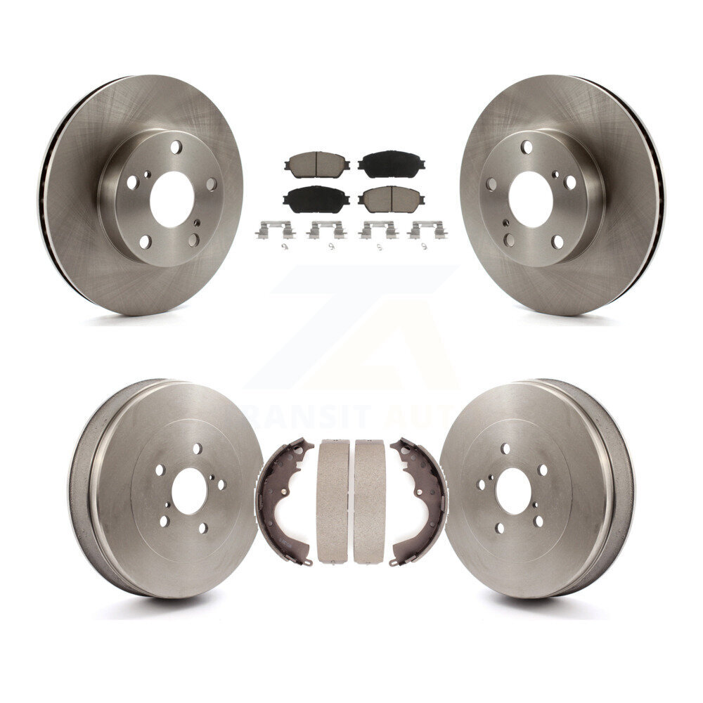 Front Rear Disc Brake Rotors Ceramic Pad And Drum Kit For Toyota Tacoma With 5 Lug Wheels K8C-102411