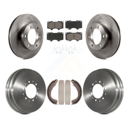 Front Rear Disc Brake Rotors Ceramic Pads And Drum Kit For 2004-2006 Toyota Tundra K8C-102412