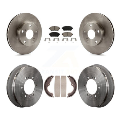 Front Rear Brake Rotors Ceramic Pad Drum Kit For 2015 Toyota Tacoma 4WD With 5 Lug Wheels K8C-102415