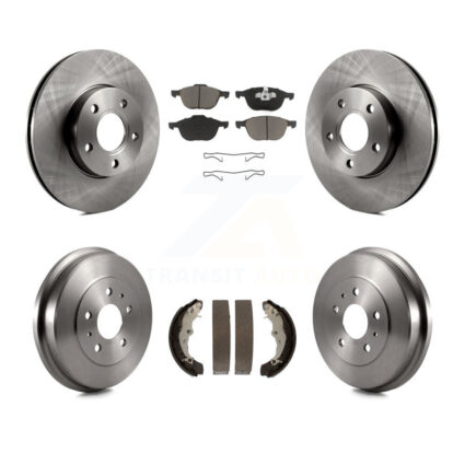 Front Rear Disc Brake Rotors Ceramic Pads And Drum Kit For Ford Focus K8C-102418