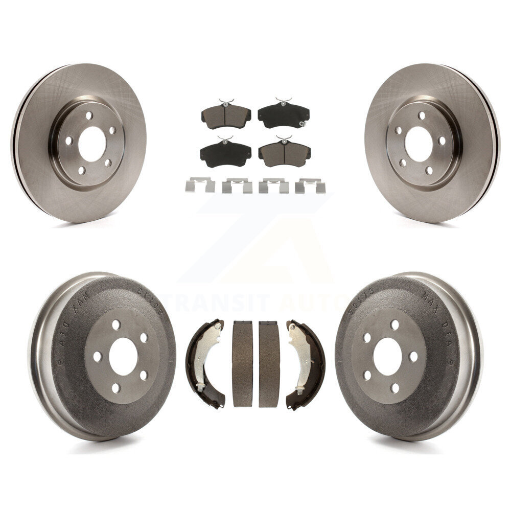 Front Rear Disc Brake Rotor Ceramic Pad And Drum Kit For Chrysler PT Cruiser Turbocharged K8C-102425