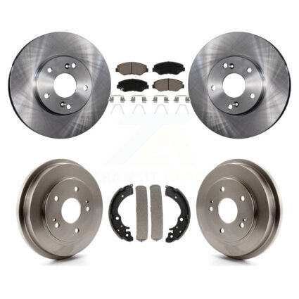 Front Rear Disc Brake Rotors Ceramic Pads And Drum Kit For Honda Accord Fit K8C-102427