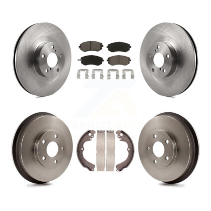 Front Rear Disc Brake Rotors Ceramic Pads And Drum Kit For Subaru Forester Impreza K8C-102428
