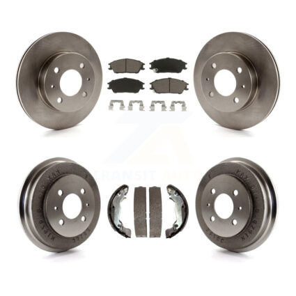 Front Rear Disc Brake Rotors Ceramic Pads And Drum Kit For 2003-2005 Hyundai Accent K8C-102430