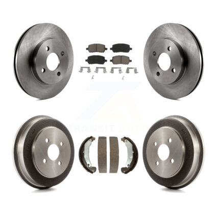 Front Rear Disc Brake Rotors Ceramic Pad Drum Kit For Chevrolet Cobalt Saturn Ion Pontiac K8C-102432