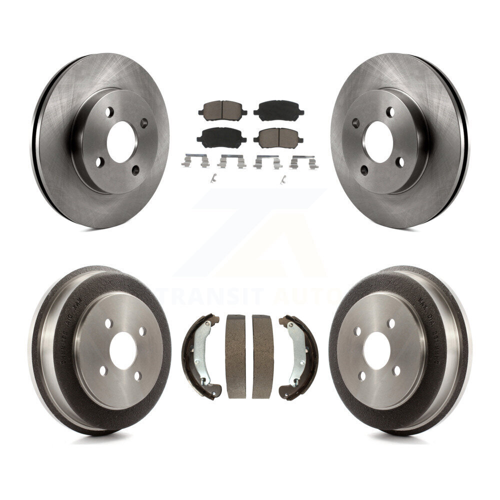 Front Rear Disc Brake Rotors Ceramic Pad Drum Kit For Chevrolet Cobalt Saturn Ion Pontiac K8C-102432